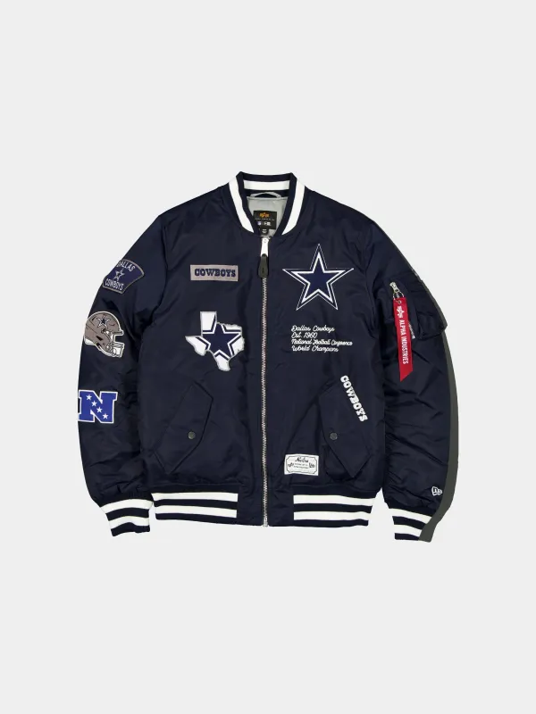 DALLAS COWBOYS X ALPHA X NEW ERA MA-1 BOMBER JACKET sold by Alpha Industries