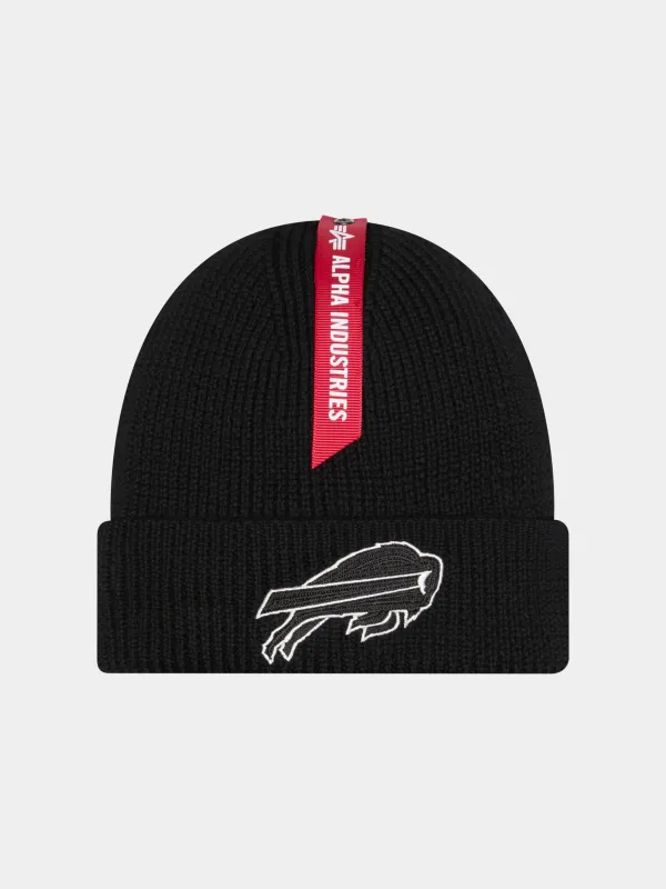 BUFFALO BILLS X ALPHA X NEW ERA SHORT CUFF BEANIE sold by Alpha Industries