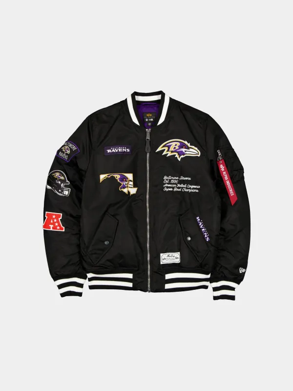 BALTIMORE RAVENS X ALPHA X NEW ERA MA-1 BOMBER JACKET sold by Alpha Industries