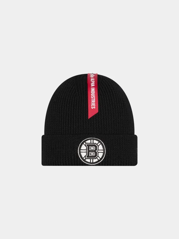 BOSTON BRUINS X ALPHA X NEW ERA SHORT CUFF BEANIE sold by Alpha Industries