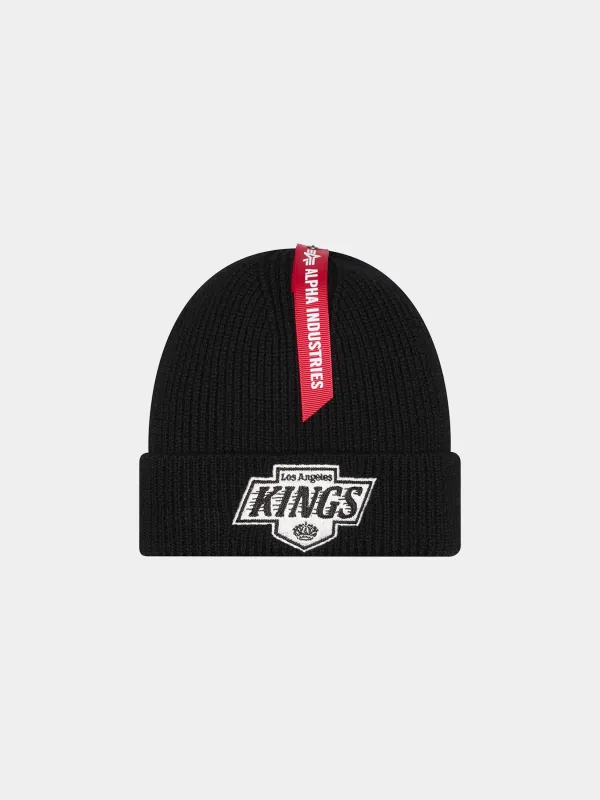 LOS ANGELES KINGS X ALPHA X NEW ERA SHORT CUFF BEANIE sold by Alpha Industries