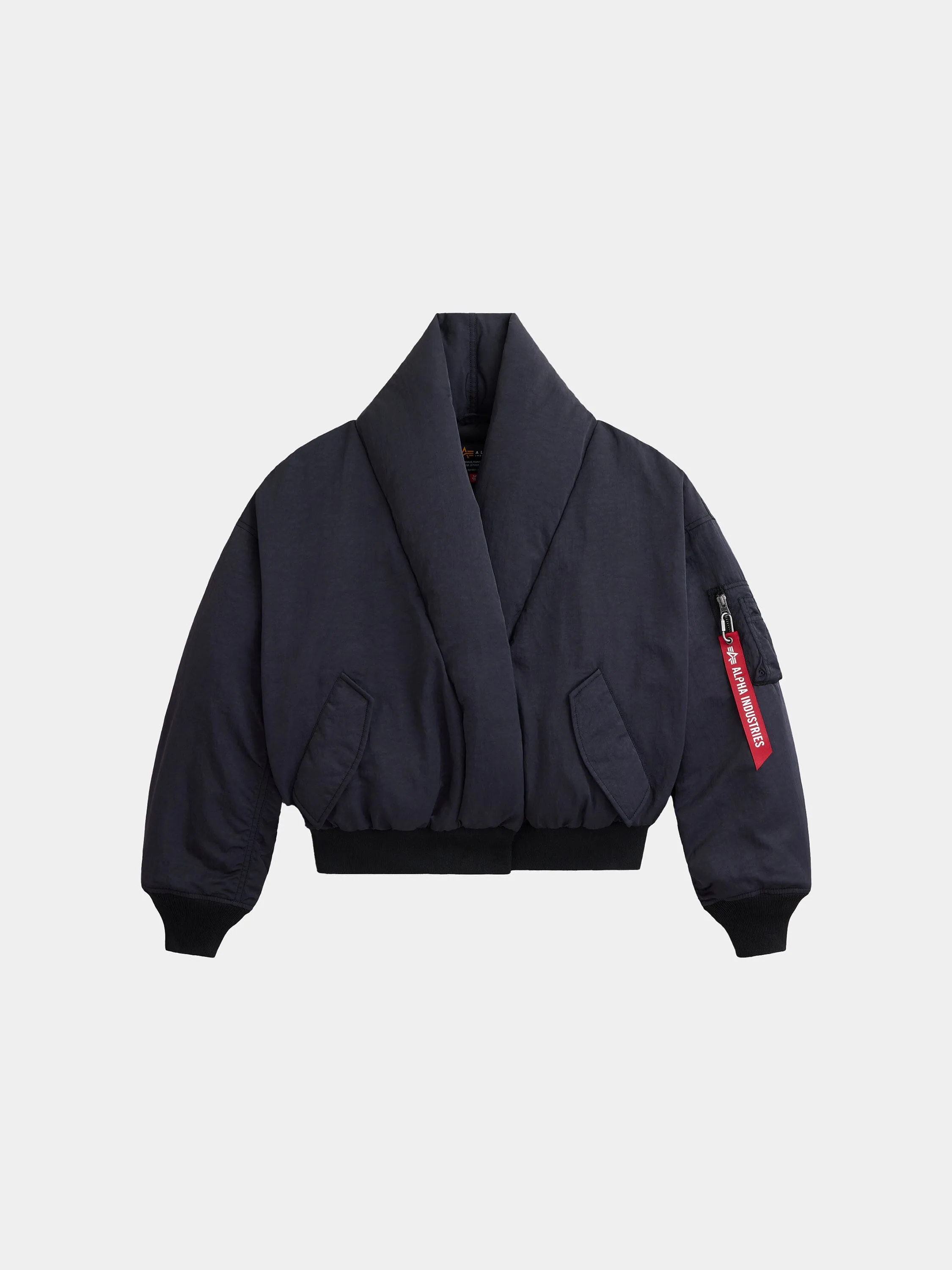 SHAWL COLLAR BOMBER JACKET WOMENS sold by Alpha Industries