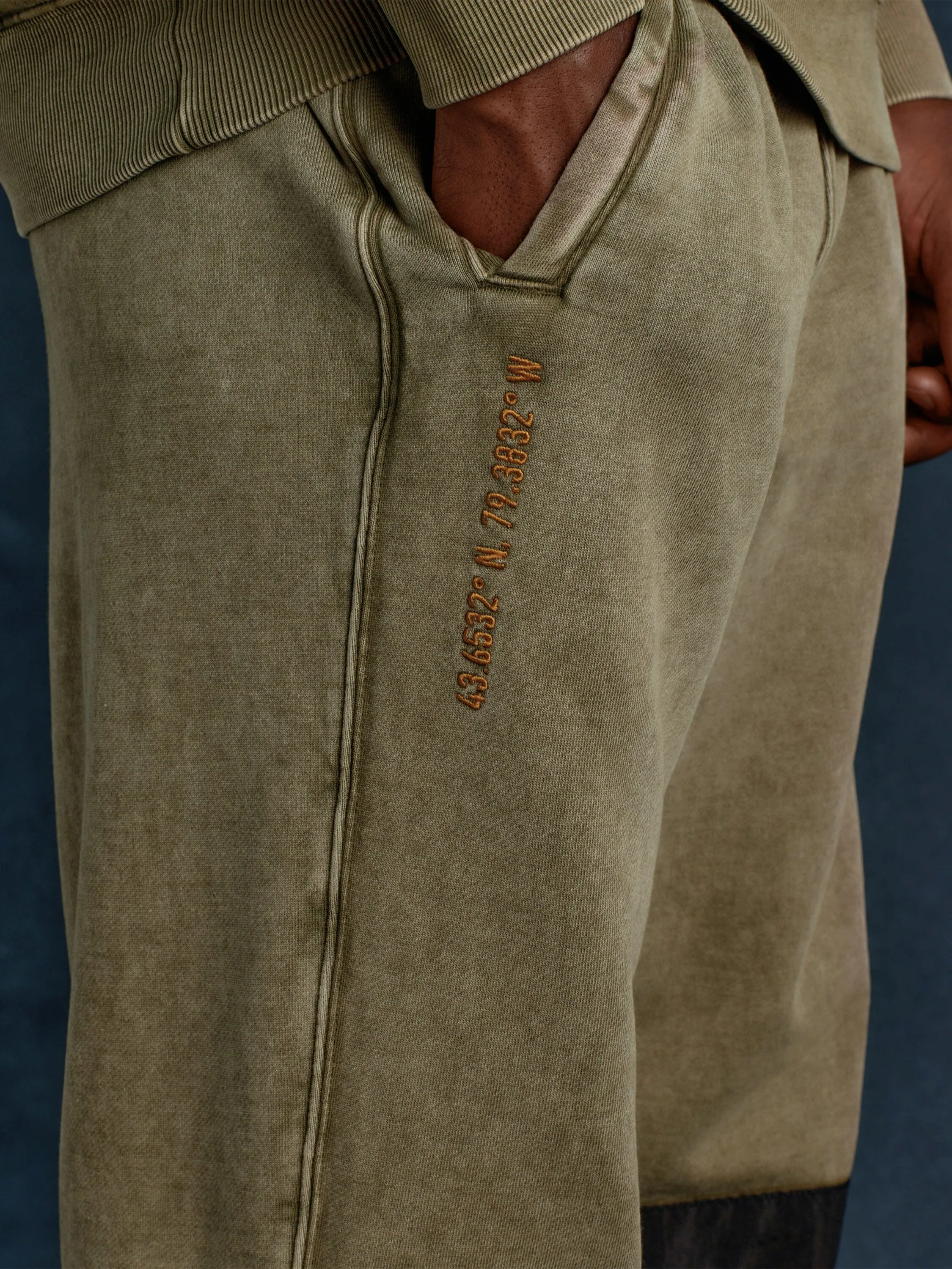 OVO X ALPHA GARMENT DYE FLEECE PANTS sold by Alpha Industries product image thumbnail 4