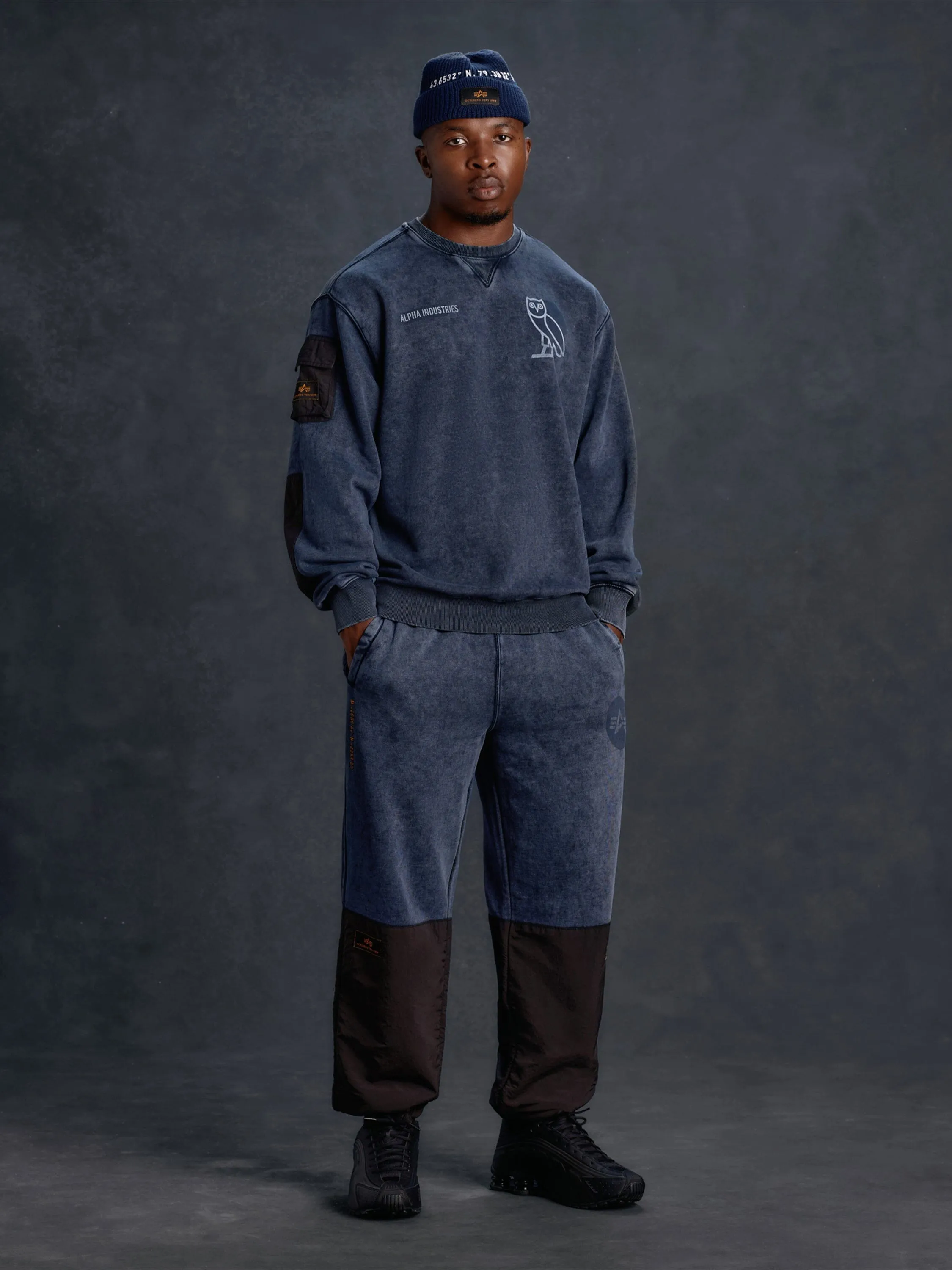 OVO X ALPHA GARMENT DYE CREWNECK sold by Alpha Industries product image thumbnail 3