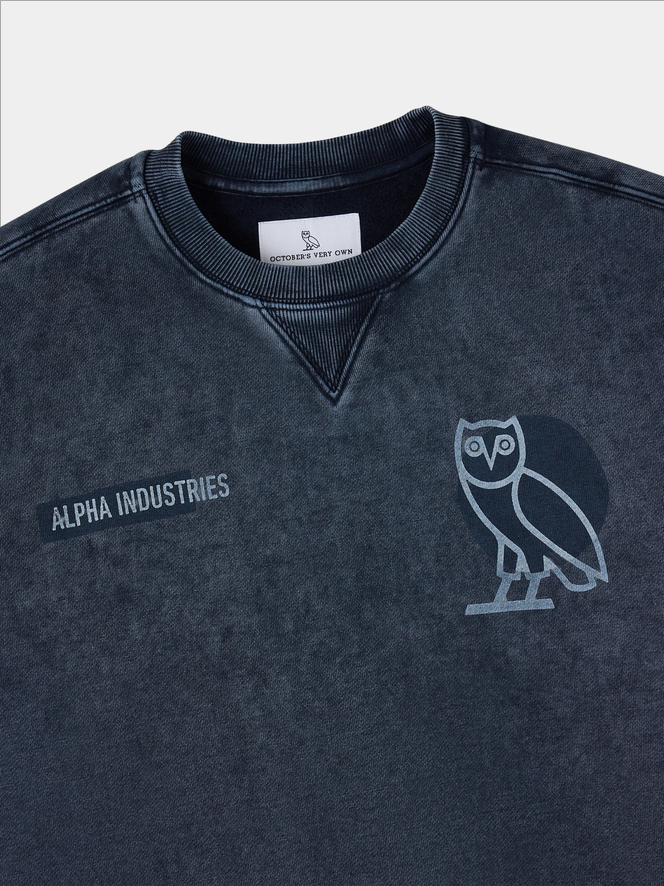 OVO X ALPHA GARMENT DYE CREWNECK sold by Alpha Industries product image thumbnail 5