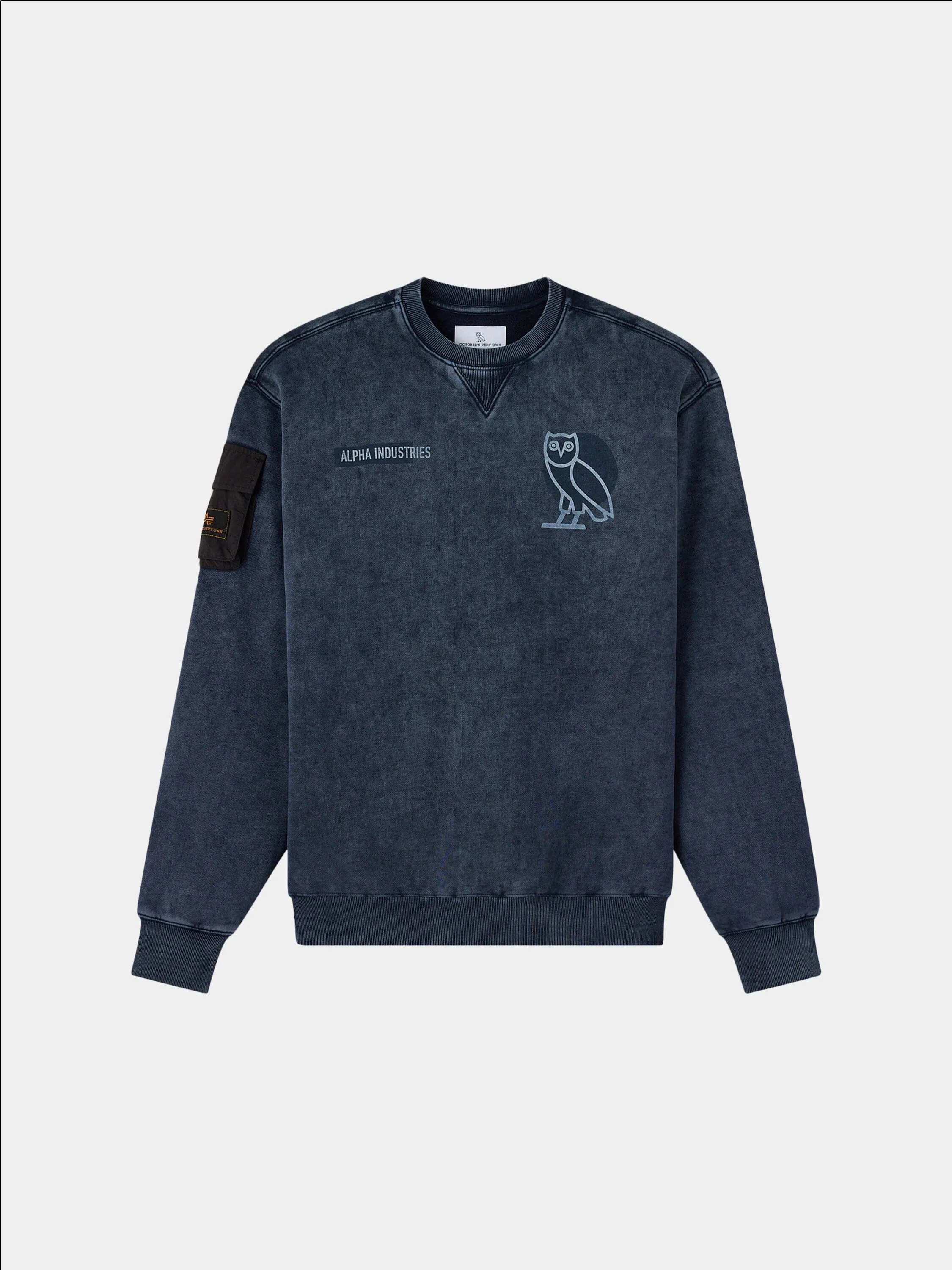 OVO X ALPHA GARMENT DYE CREWNECK sold by Alpha Industries
