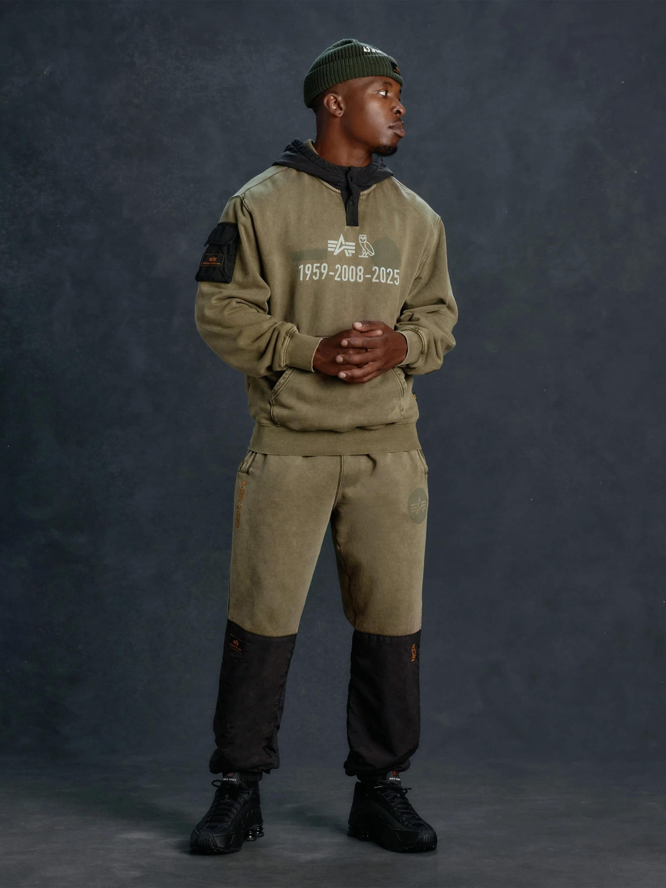 OVO X ALPHA GARMENT DYE HOODIE sold by Alpha Industries product image thumbnail 3