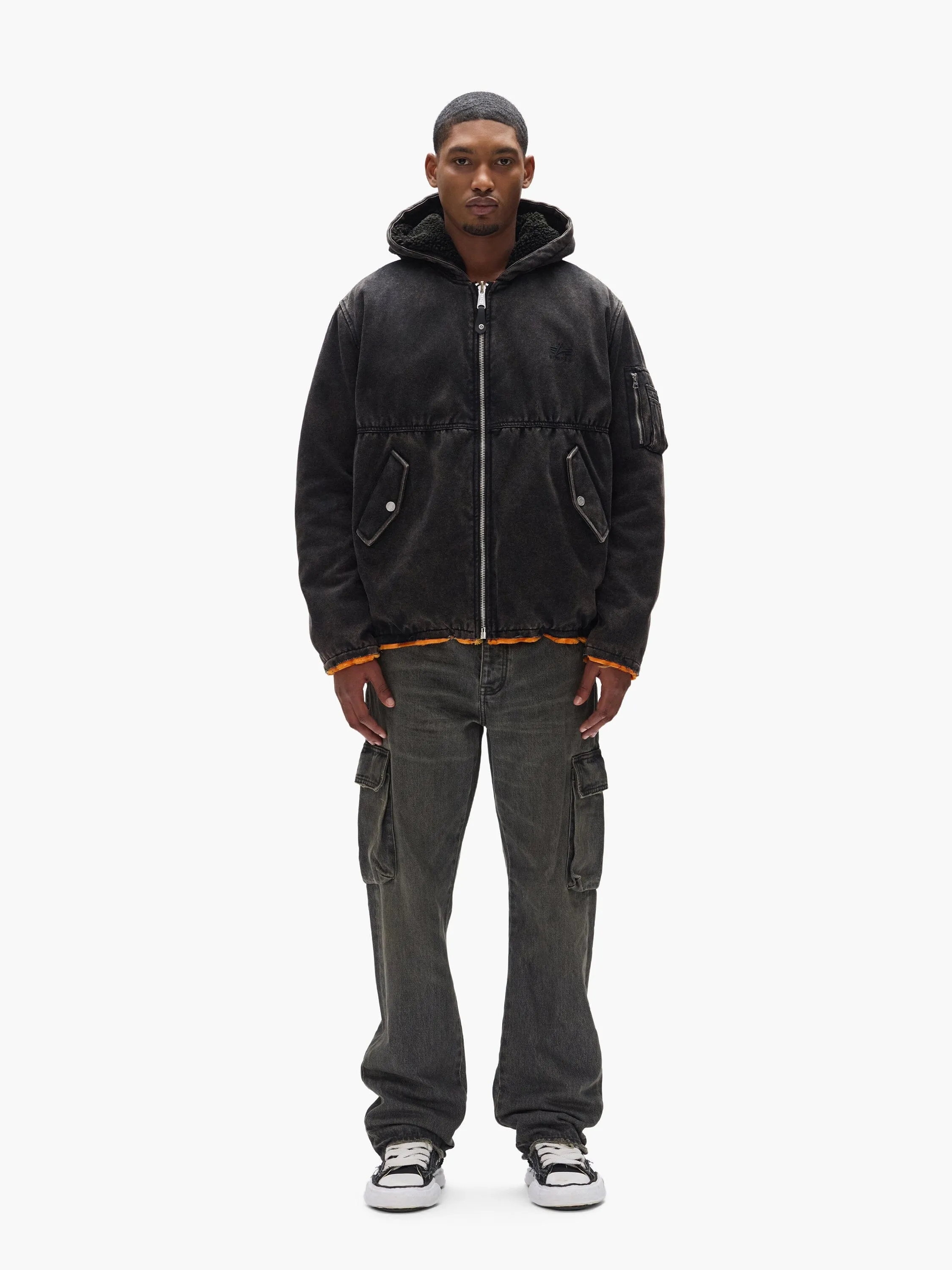 PURPLE X ALPHA HOODED BOMBER sold by Alpha Industries product image thumbnail 5