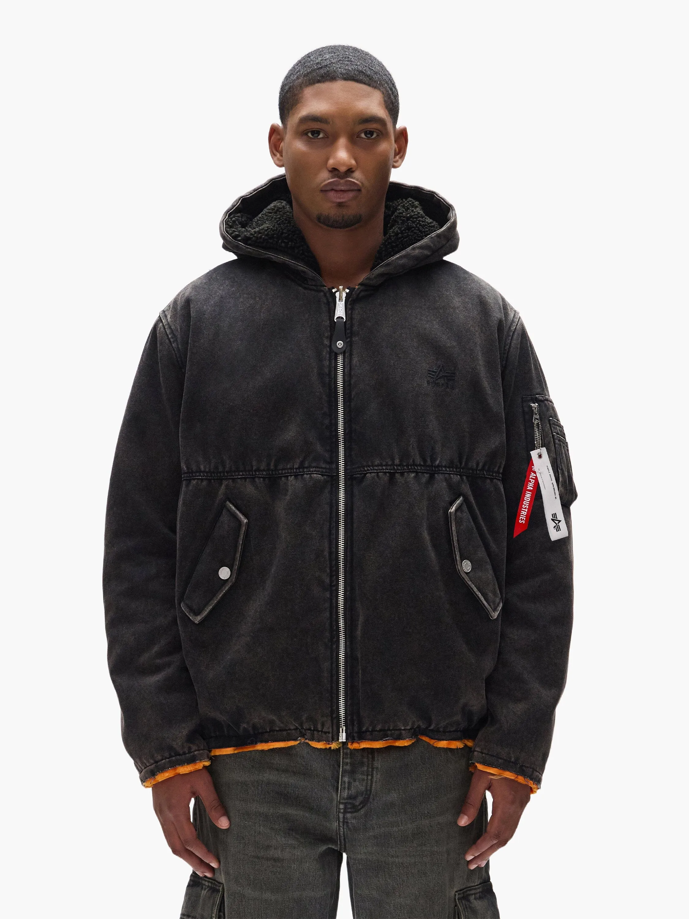 PURPLE X ALPHA HOODED BOMBER sold by Alpha Industries product image thumbnail 2