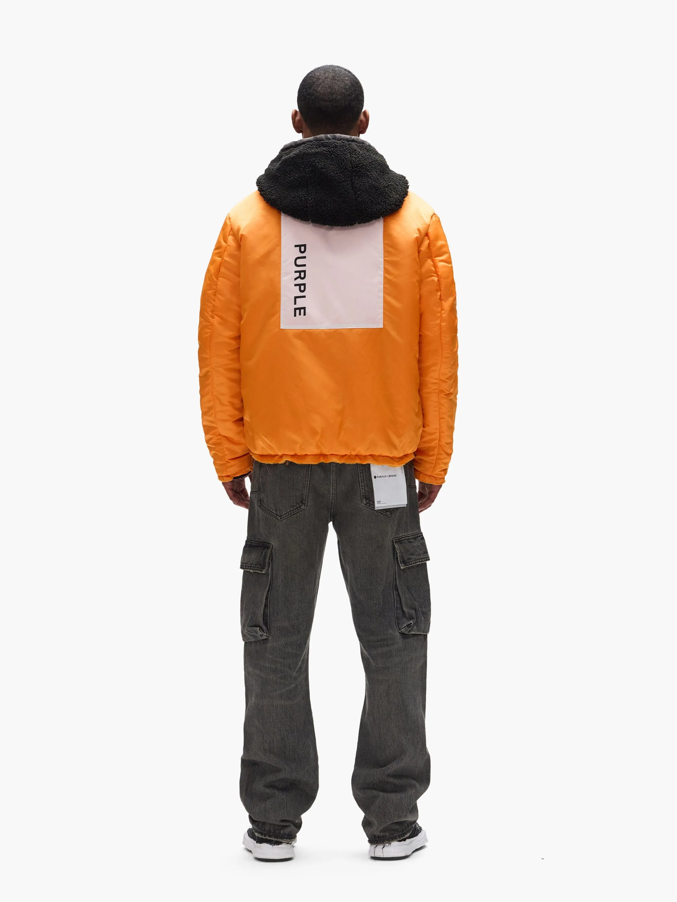 PURPLE X ALPHA HOODED BOMBER sold by Alpha Industries product image thumbnail 3