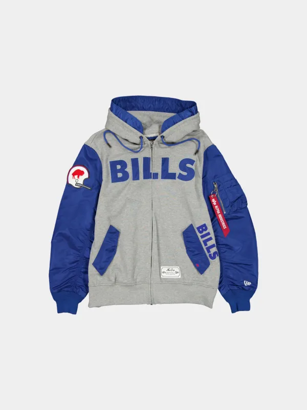 BUFFALO BILLS X ALPHA X NEW ERA MA-1 ZIP UP HOODIE sold by Alpha Industries