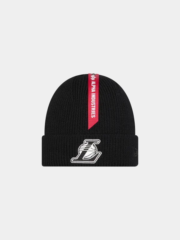 LOS ANGELES LAKERS X ALPHA X NEW ERA SHORT CUFF BEANIE sold by Alpha Industries