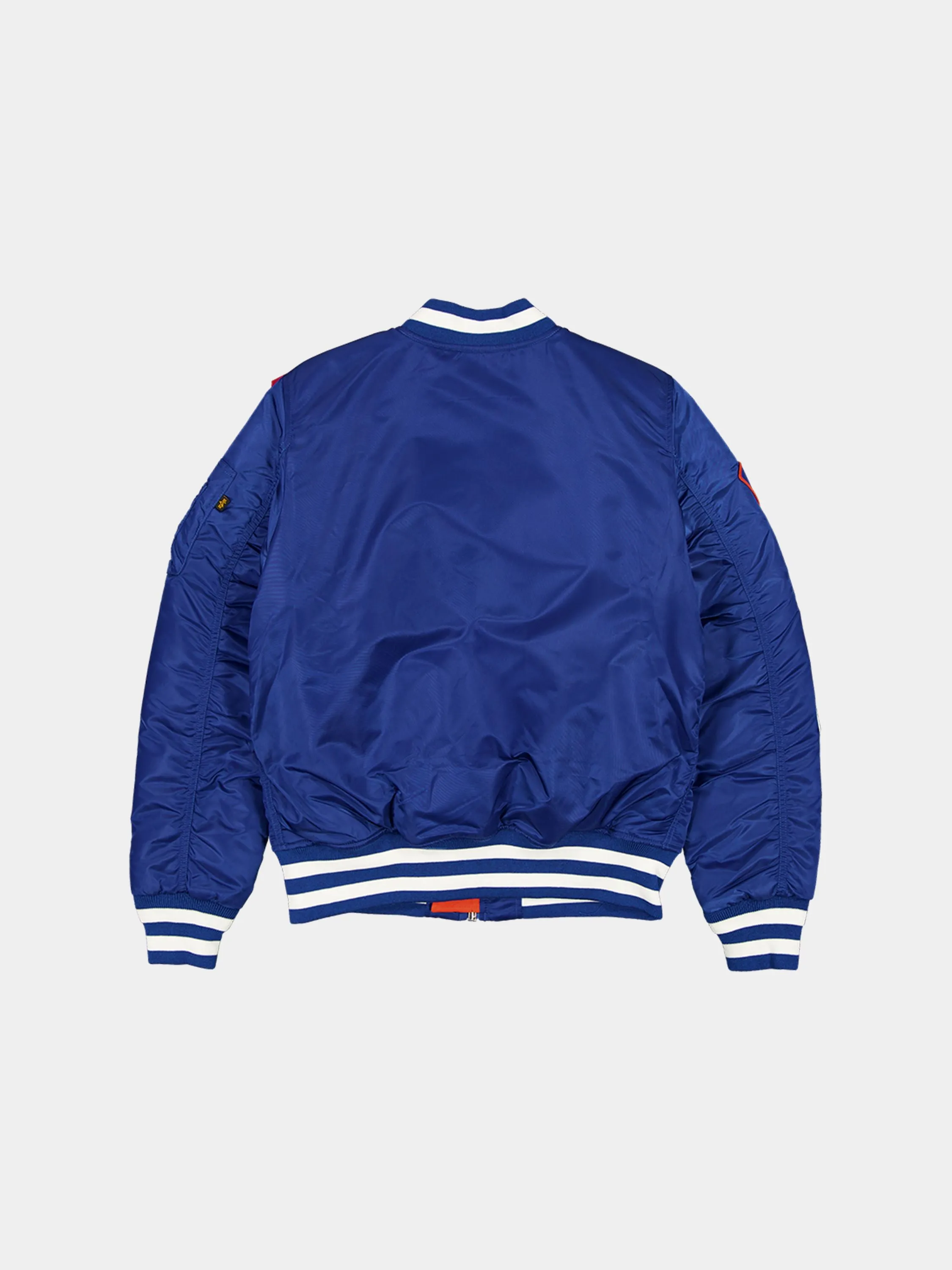 NEW YORK KNICKS X ALPHA X NEW ERA MA-1 BOMBER JACKET (BLUE) sold by Alpha Industries product image thumbnail 2