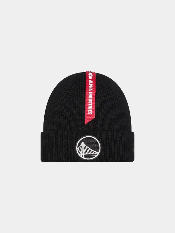 GOLDEN STATE WARRIORS X ALPHA X NEW ERA SHORT CUFF BEANIE made by New Era