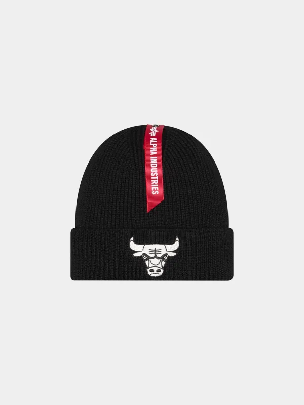 CHICAGO BULLS X ALPHA X NEW ERA SHORT CUFF BEANIE sold by Alpha Industries