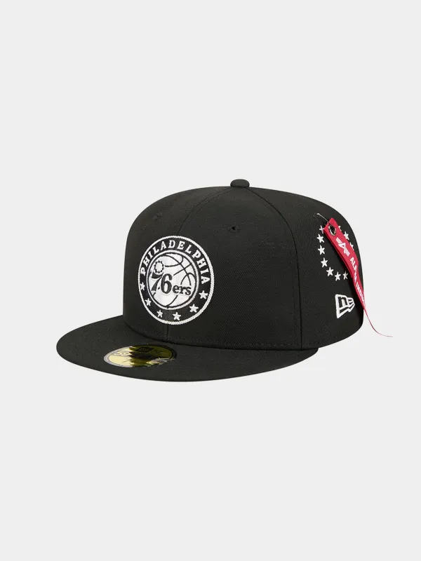 PHILADELPHIA 76ERS X ALPHA X NEW ERA 59FIFTY FITTED CAP sold by Alpha Industries