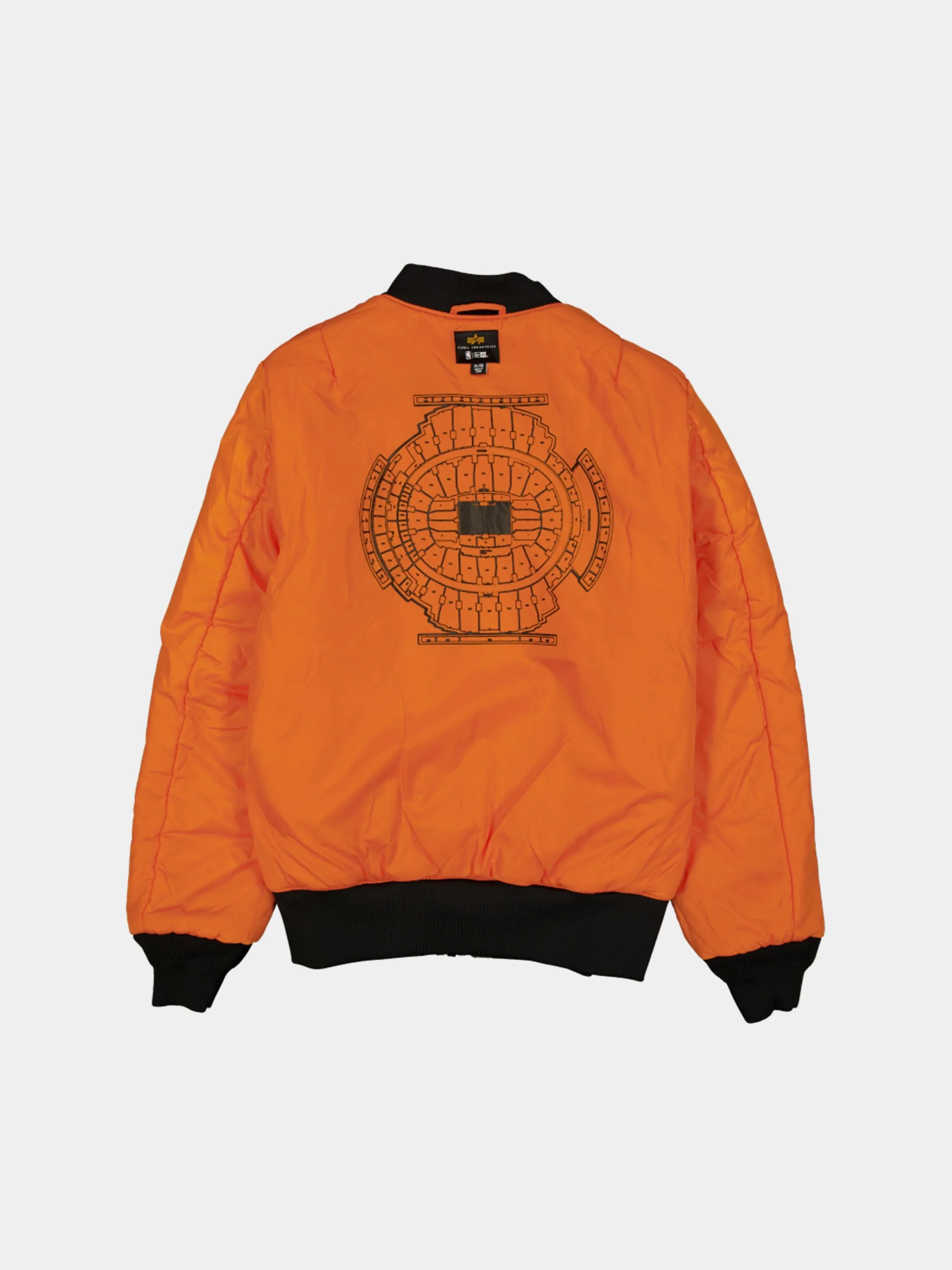 NEW YORK KNICKS X ALPHA X NEW ERA MA-1 BOMBER JACKET (BLACK CAMO) sold by Alpha Industries product image thumbnail 4