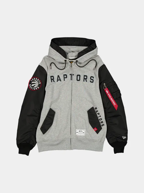 TORONTO RAPTORS X ALPHA X NEW ERA MA-1 ZIP UP HOODIE sold by Alpha Industries