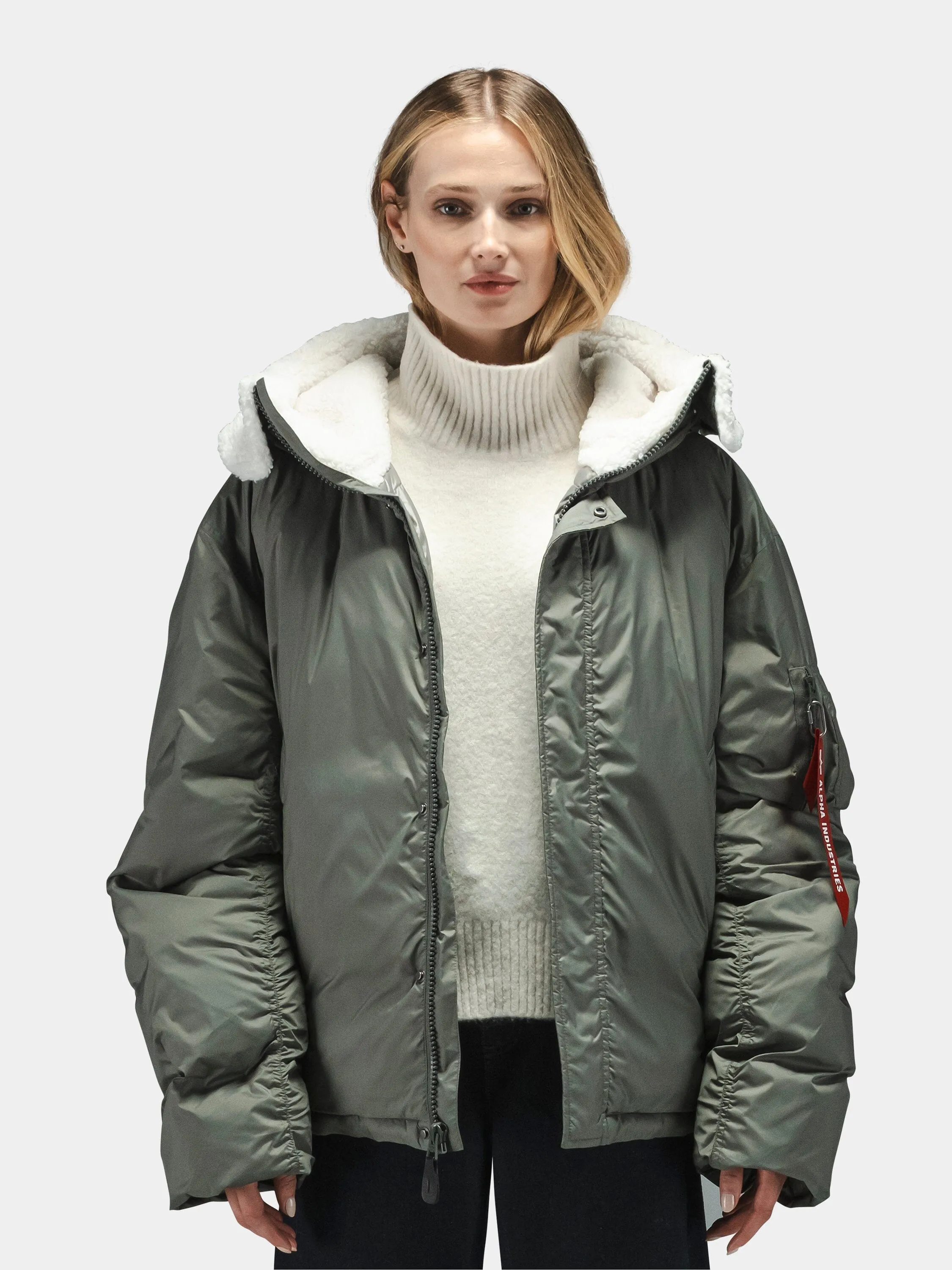 SHORT HYBRID PARKA WOMENS sold by Alpha Industries product image thumbnail 2