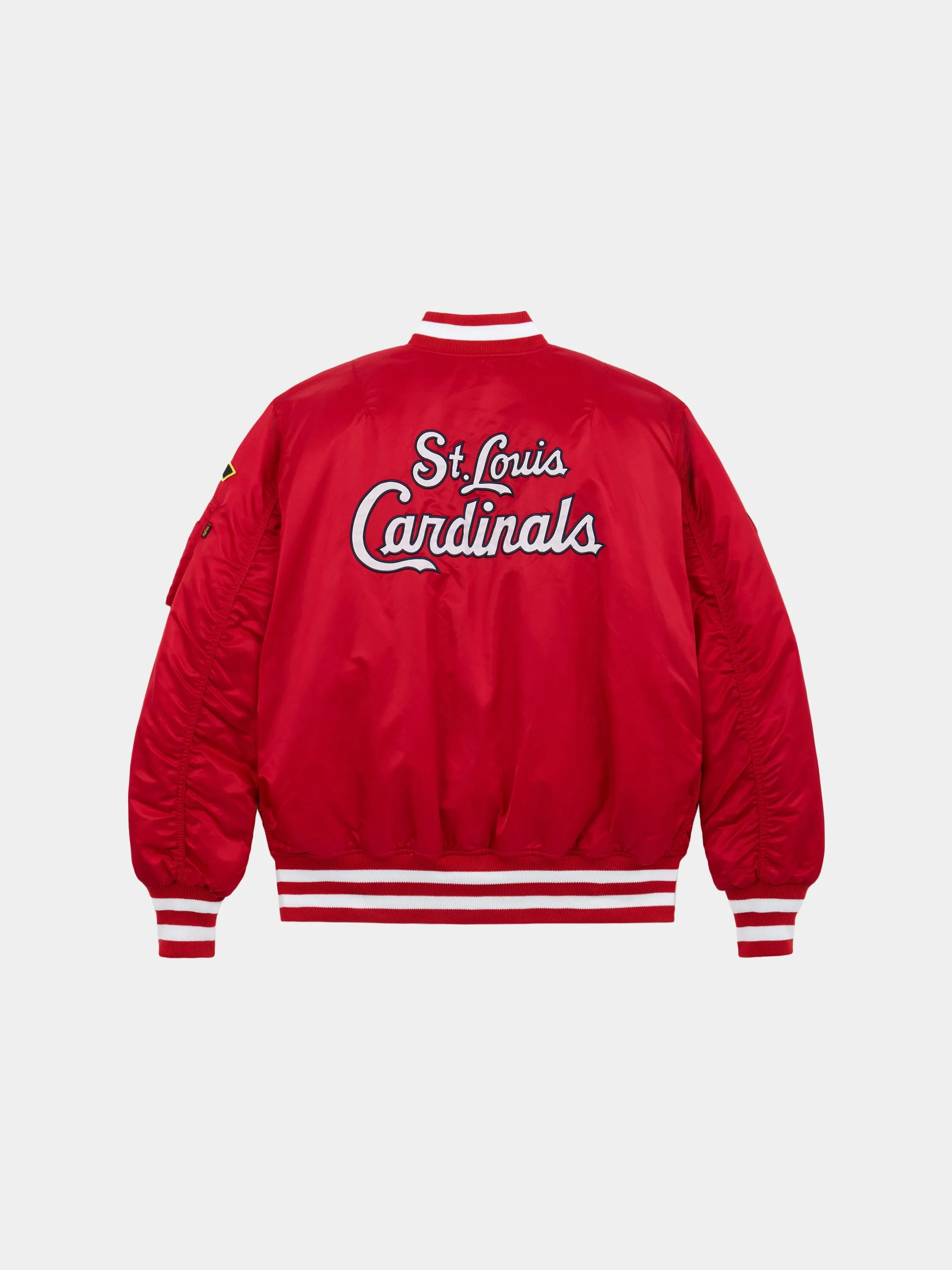 ST. LOUIS CARDINALS X ALPHA X NEW ERA MA-1 BOMBER JACKET (SPEED RED) sold by Alpha Industries product image thumbnail 2
