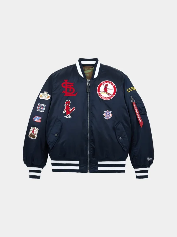 ST. LOUIS CARDINALS X ALPHA X NEW ERA MA-1 BOMBER JACKET sold by Alpha Industries