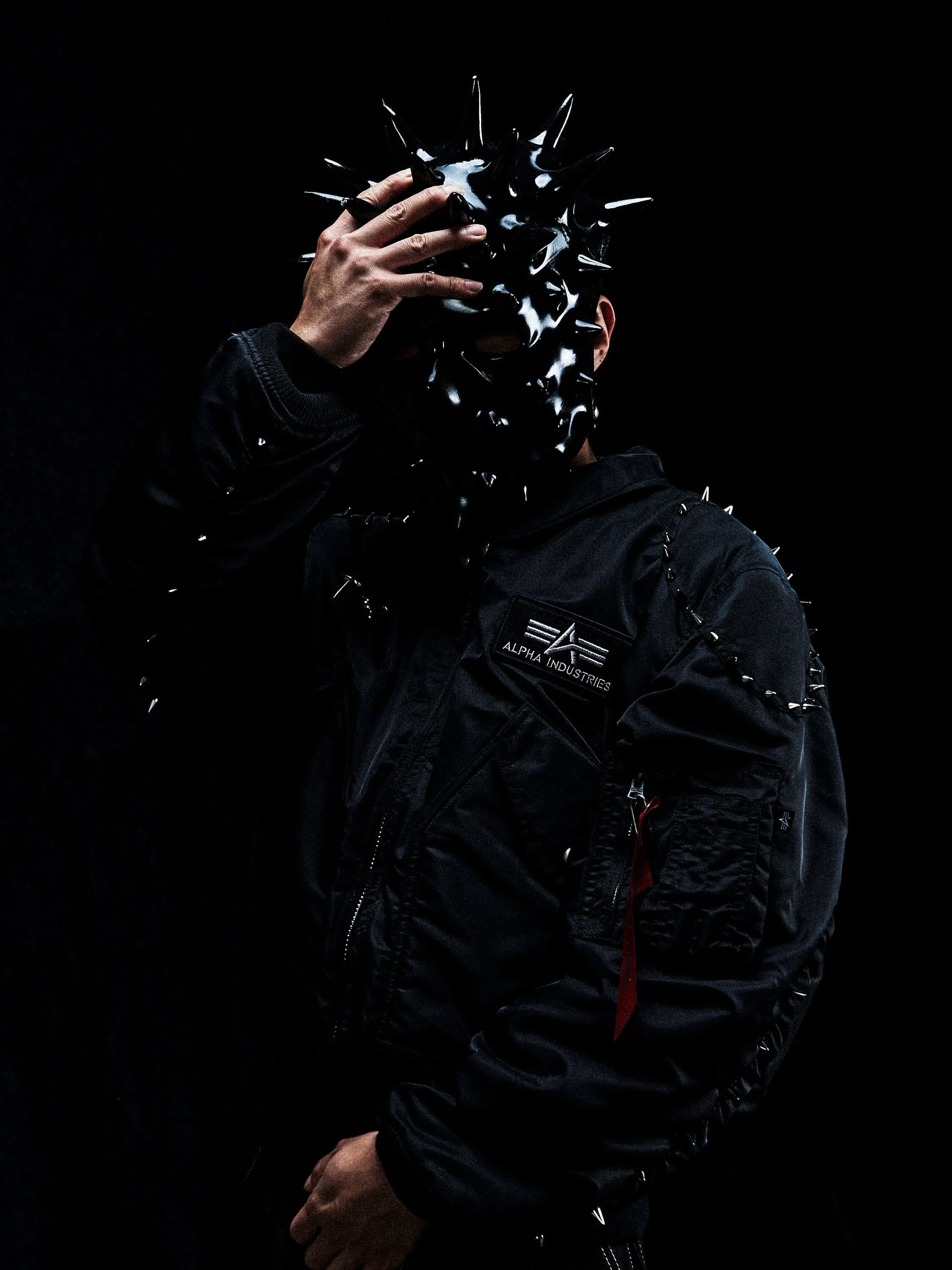 THUG CLUB X ALPHA CWU 45/P STUDDED JACKET sold by Alpha Industries product image thumbnail 2