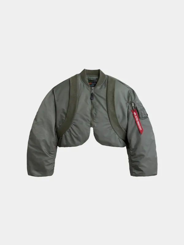 KNIT RIB MA-1 FLIGHT JACKET WOMENS (FIELD GRAY) sold by Alpha Industries