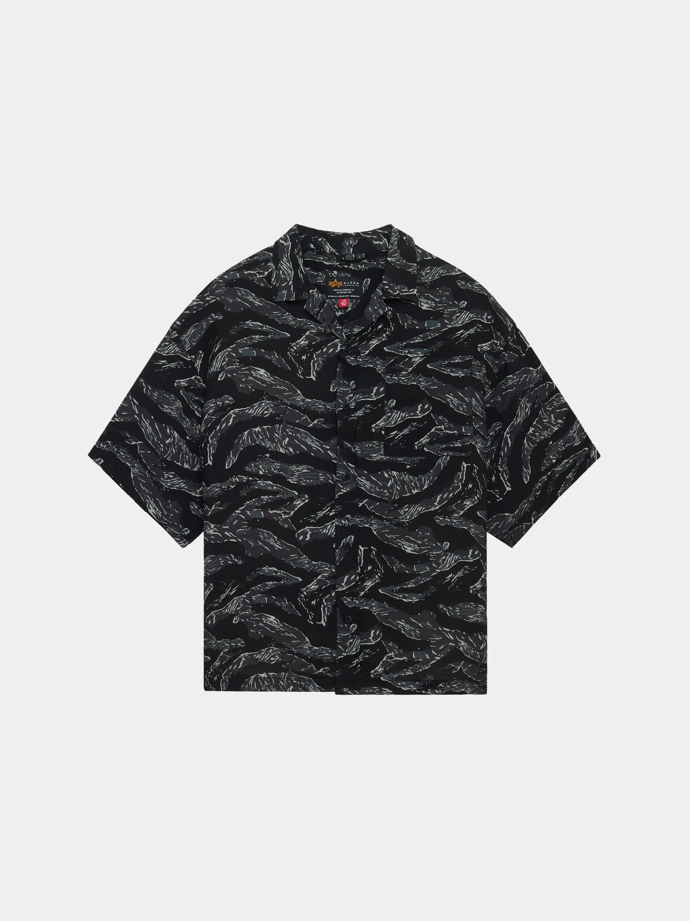 CAMO RELAXED CAMP SHORT SLEEVE SHIRT sold by Alpha Industries