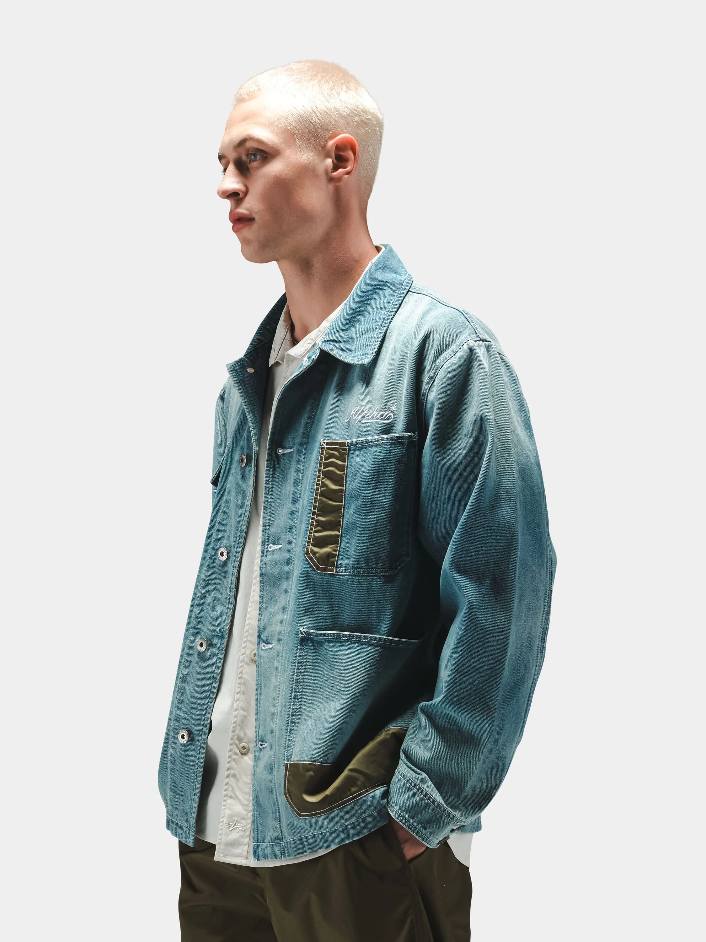 DENIM RELAXED CHORE COAT sold by Alpha Industries product image thumbnail 3