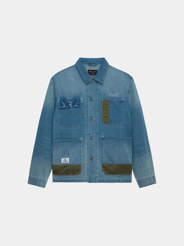 DENIM RELAXED CHORE COAT sold by Alpha Industries