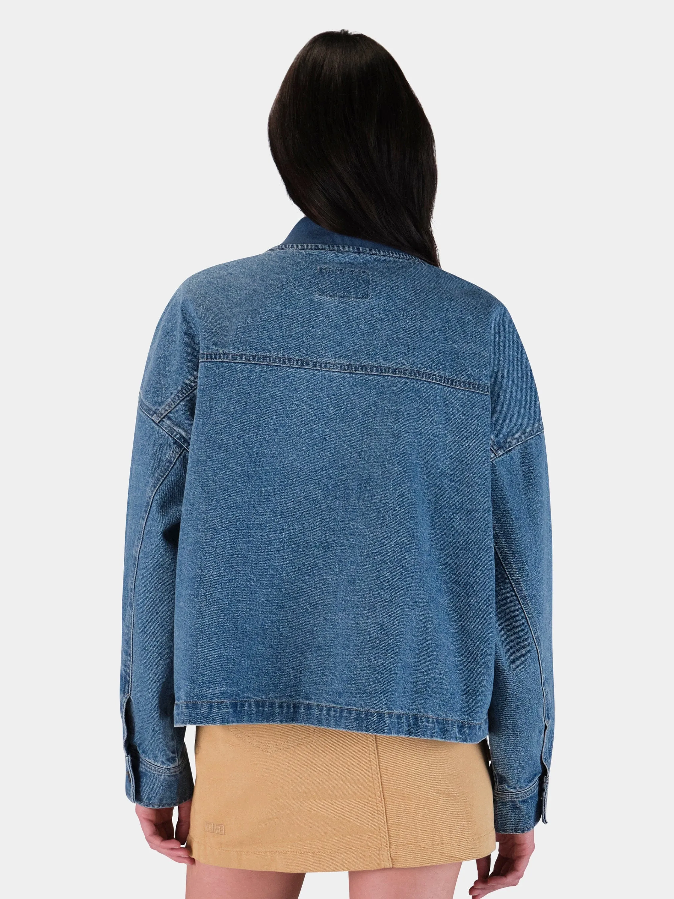 DENIM RELAXED FLIGHT JACKET WOMENS sold by Alpha Industries product image thumbnail 4