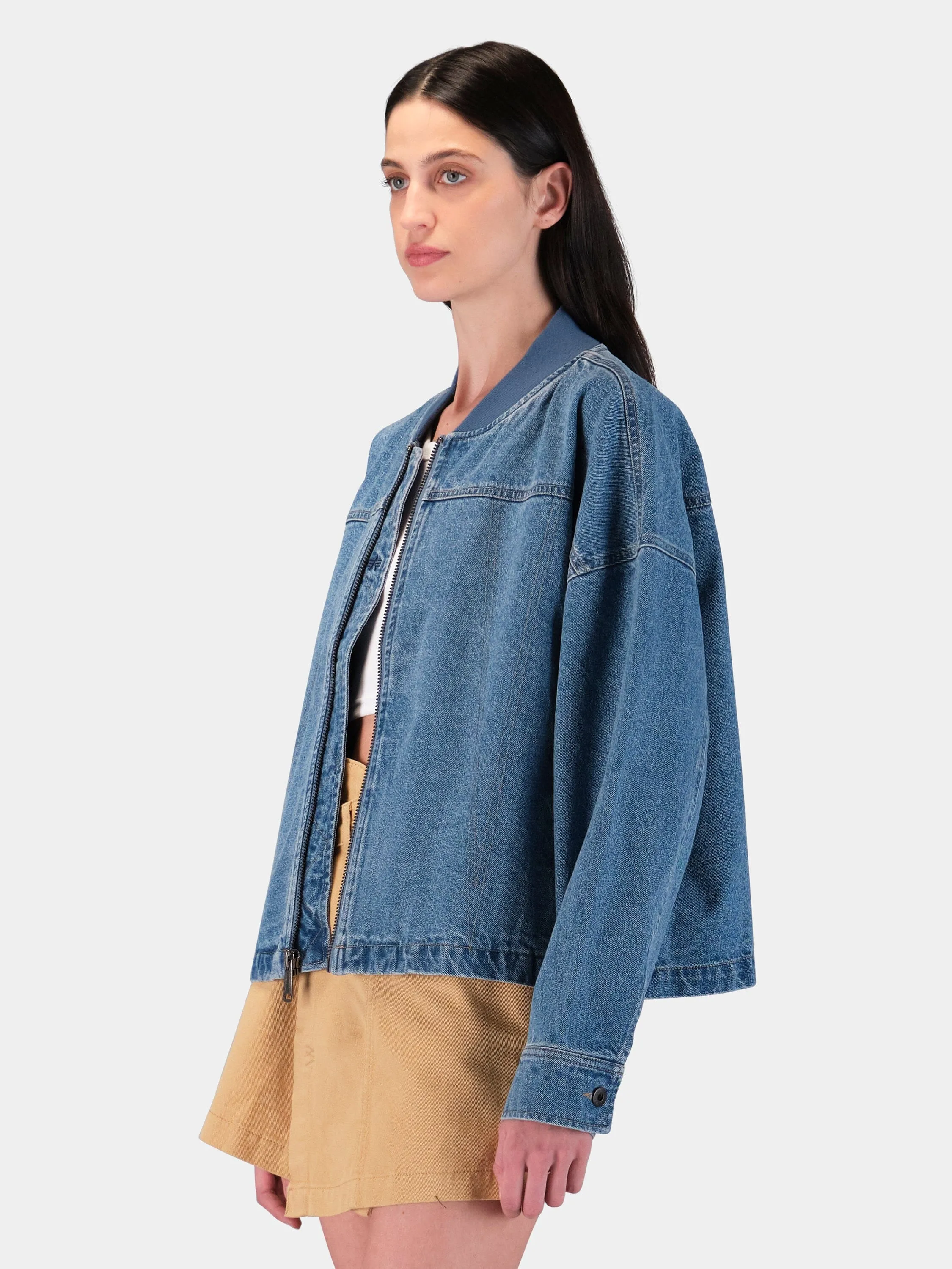DENIM RELAXED FLIGHT JACKET WOMENS sold by Alpha Industries product image thumbnail 3