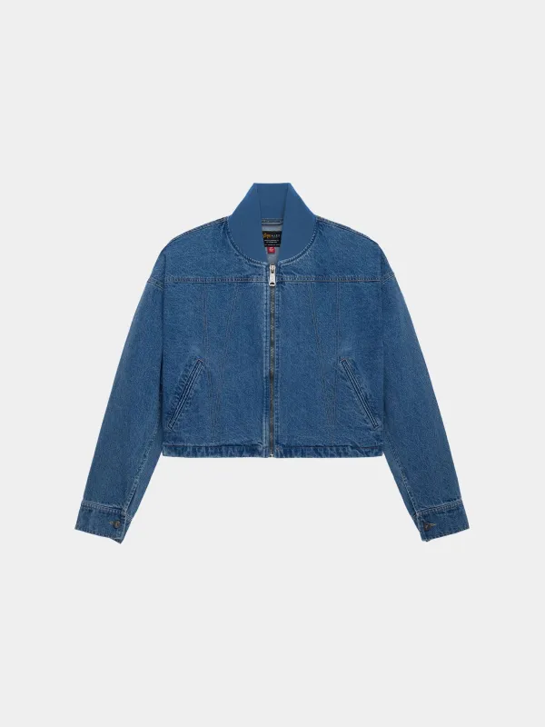 DENIM RELAXED FLIGHT JACKET WOMENS sold by Alpha Industries