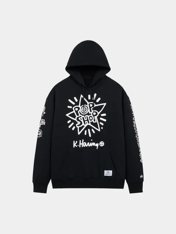 KEITH HARING X ALPHA NEW YORK GRAPHIC HOODIE made by Alpha Industries