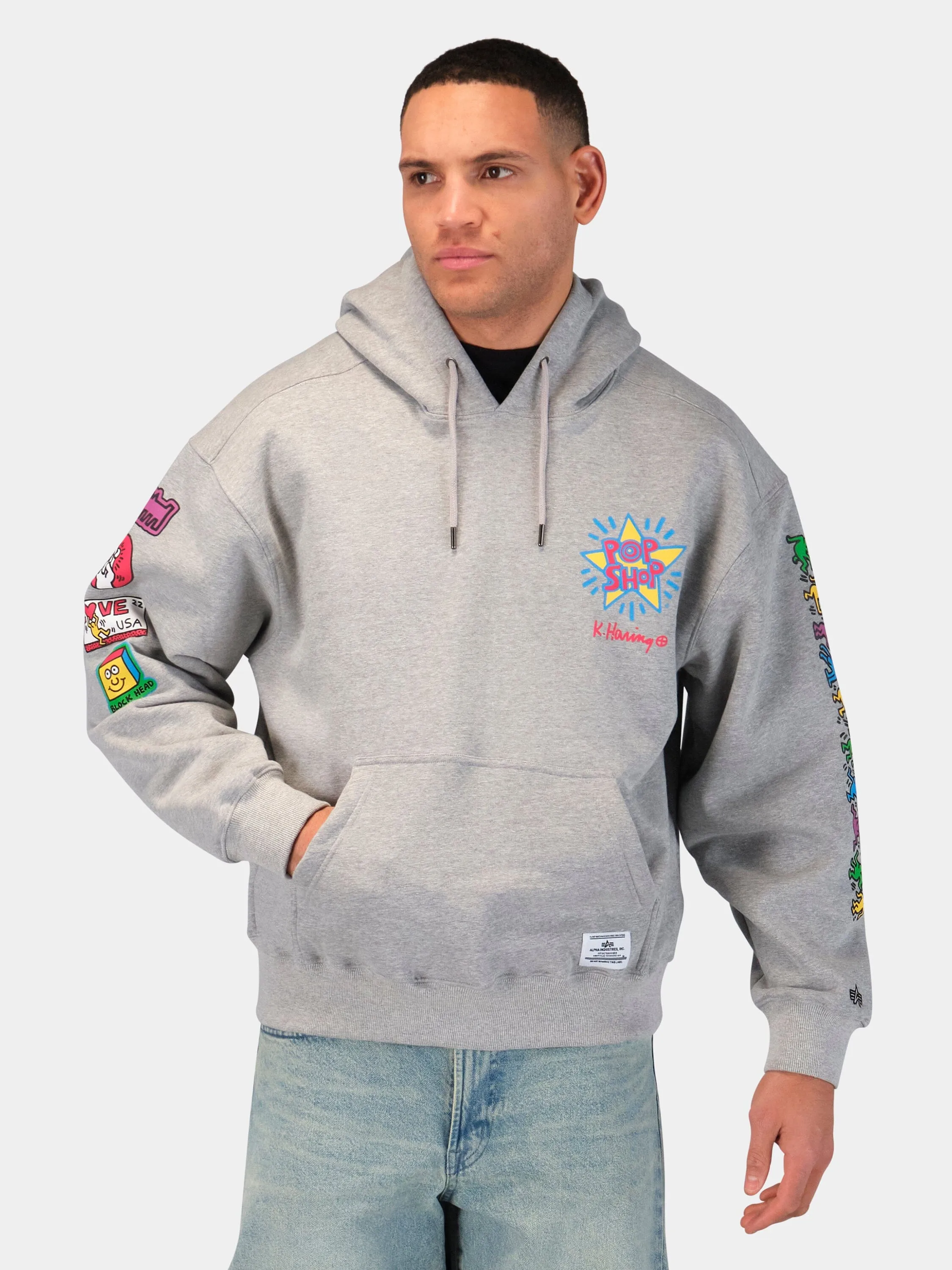 KEITH HARING X ALPHA POP SHOP GRAPHIC HOODIE sold by Alpha Industries product image thumbnail 3