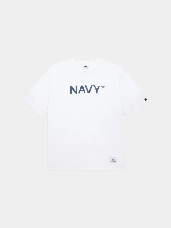 RELAXED NAVY TEE made by Alpha Industries