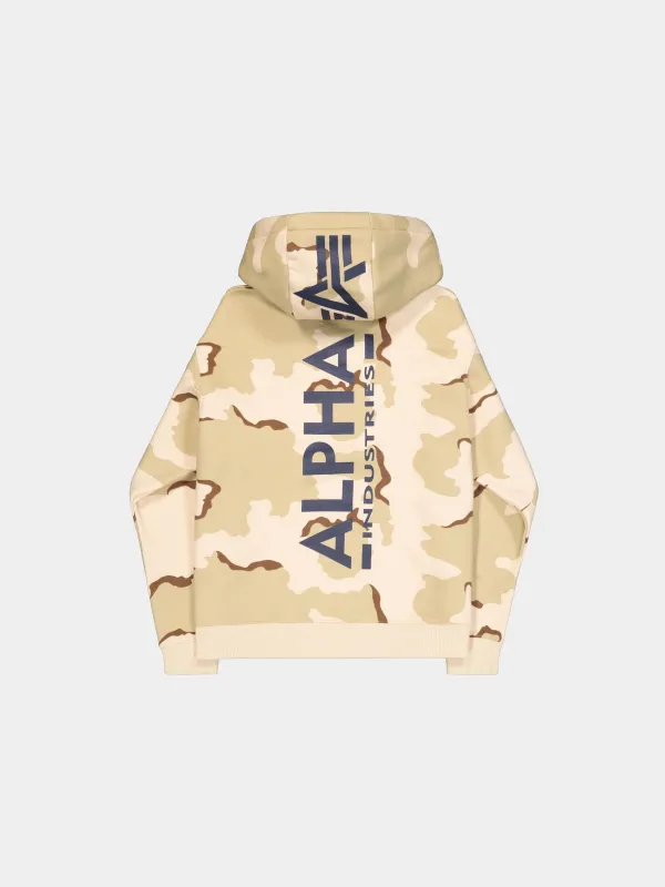 BACKPRINT CAMO HOODIE made by Alpha Industries