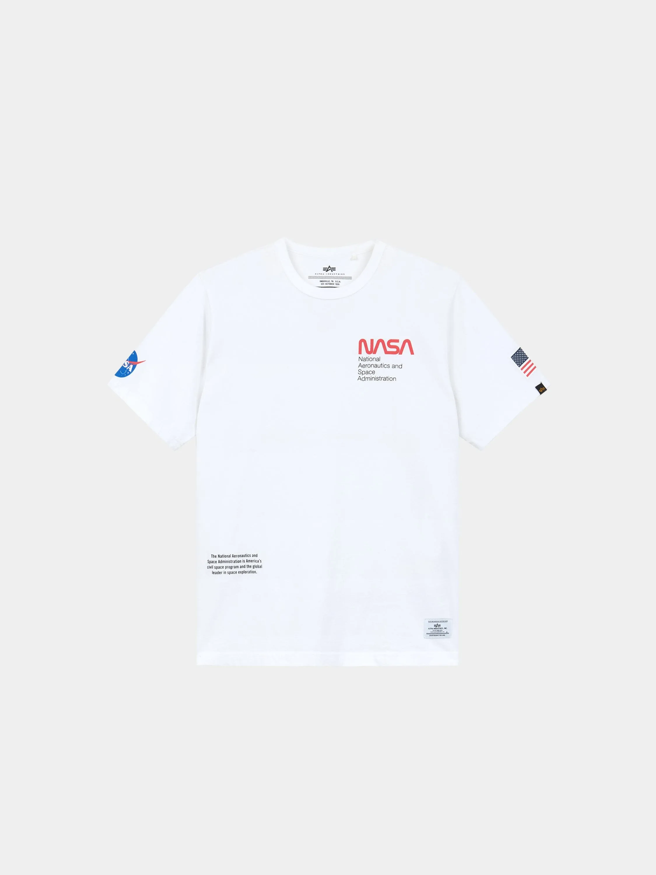 NASA WORM LOGO GEN II TEE sold by Alpha Industries