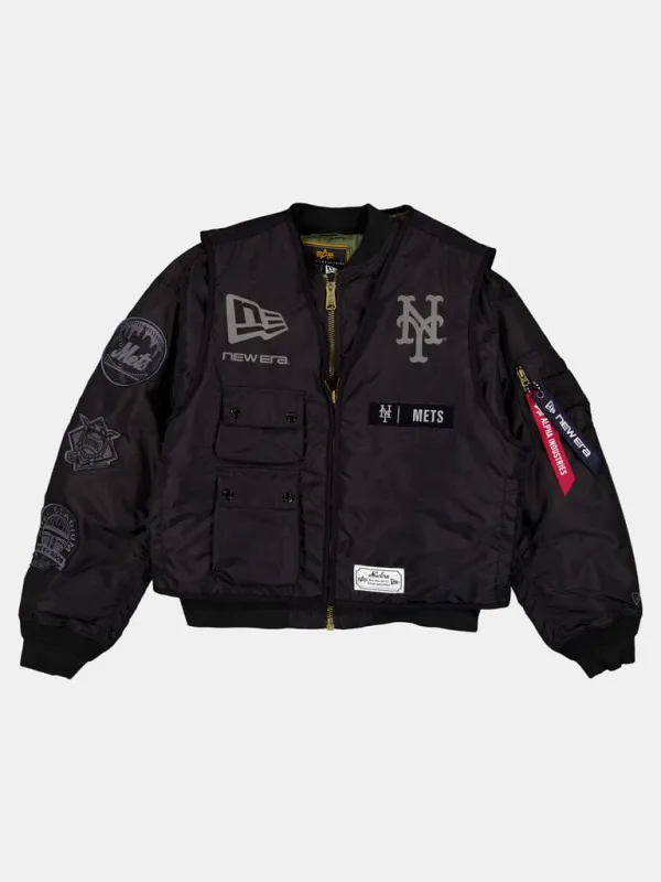 NEW YORK METS X ALPHA X NEW ERA MA-1 BOMBER JACKET WITH VEST made by Alpha Industries