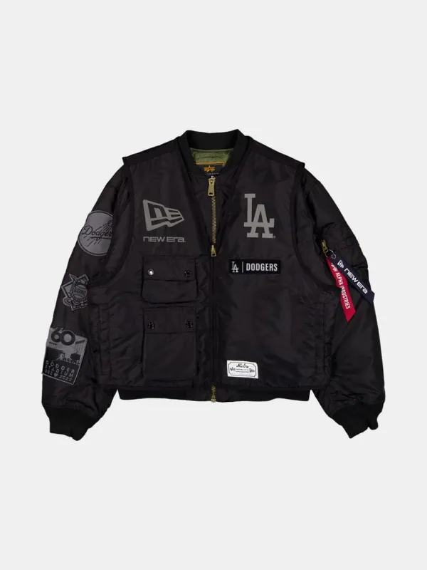 LOS ANGELES DODGERS X ALPHA X NEW ERA MA-1 BOMBER JACKET WITH VEST made by Alpha Industries