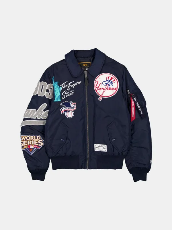 NEW YORK YANKEES X ALPHA X NEW ERA MA-1 COLLARED BOMBER JACKET made by Alpha Industries