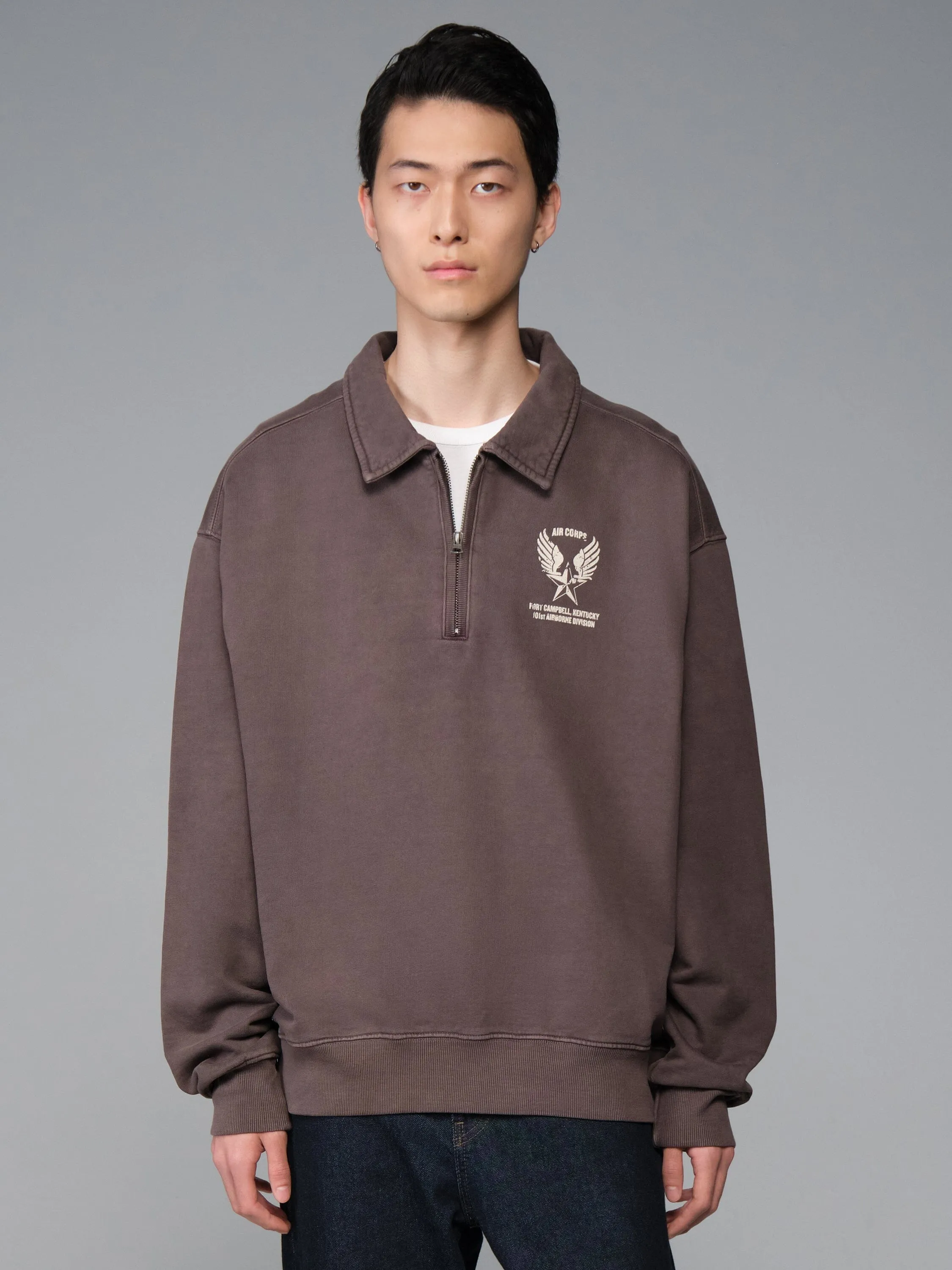 ESSENTIAL 1/4 ZIP AIRCORP SWEATSHIRT sold by Alpha Industries product image thumbnail 3
