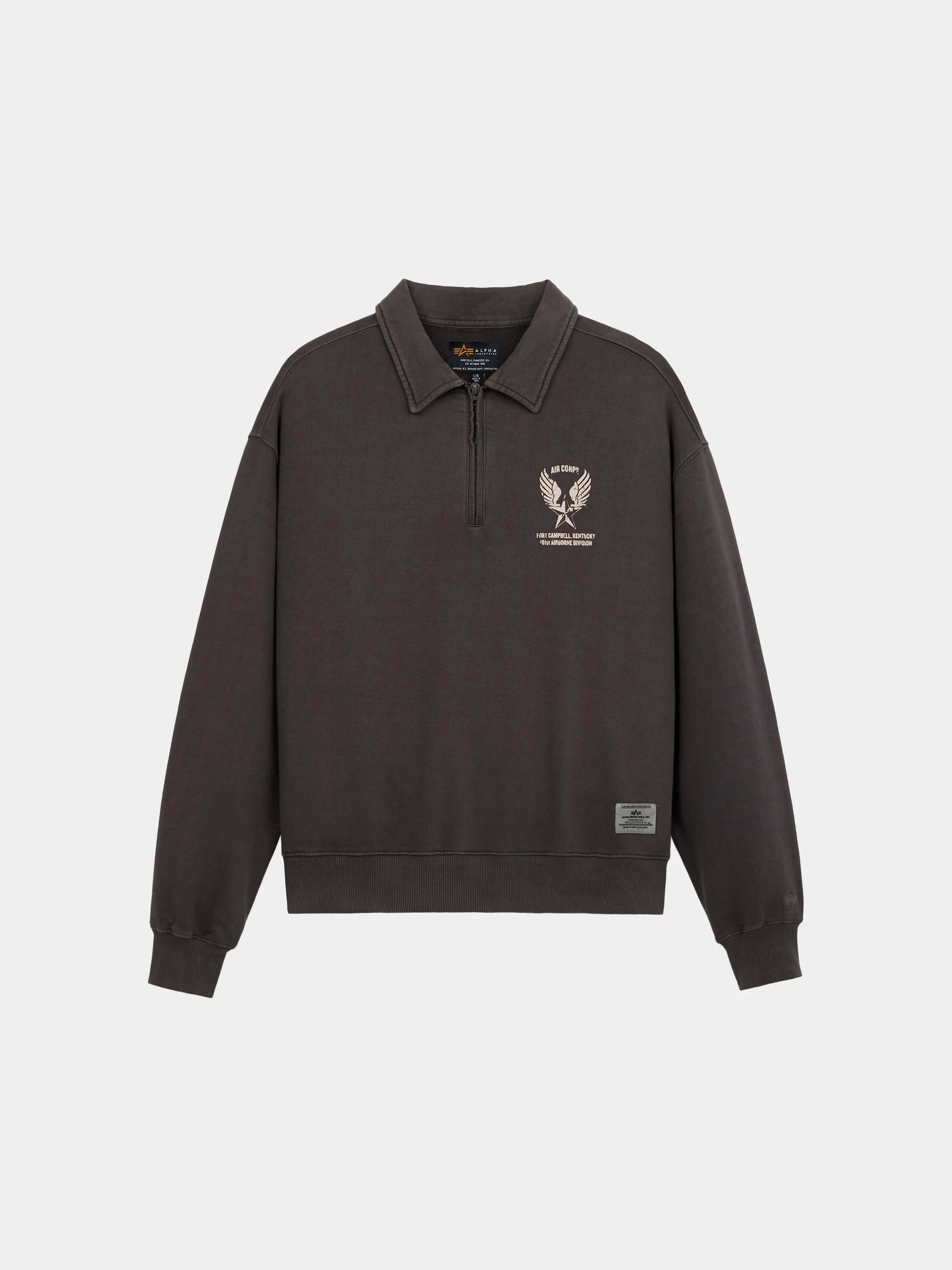 ESSENTIAL 1/4 ZIP AIRCORP SWEATSHIRT sold by Alpha Industries