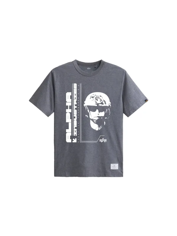 ALPHA COMMANDER TEE (MEDIUM CHARCOAL HEATHER) made by Alpha Industries