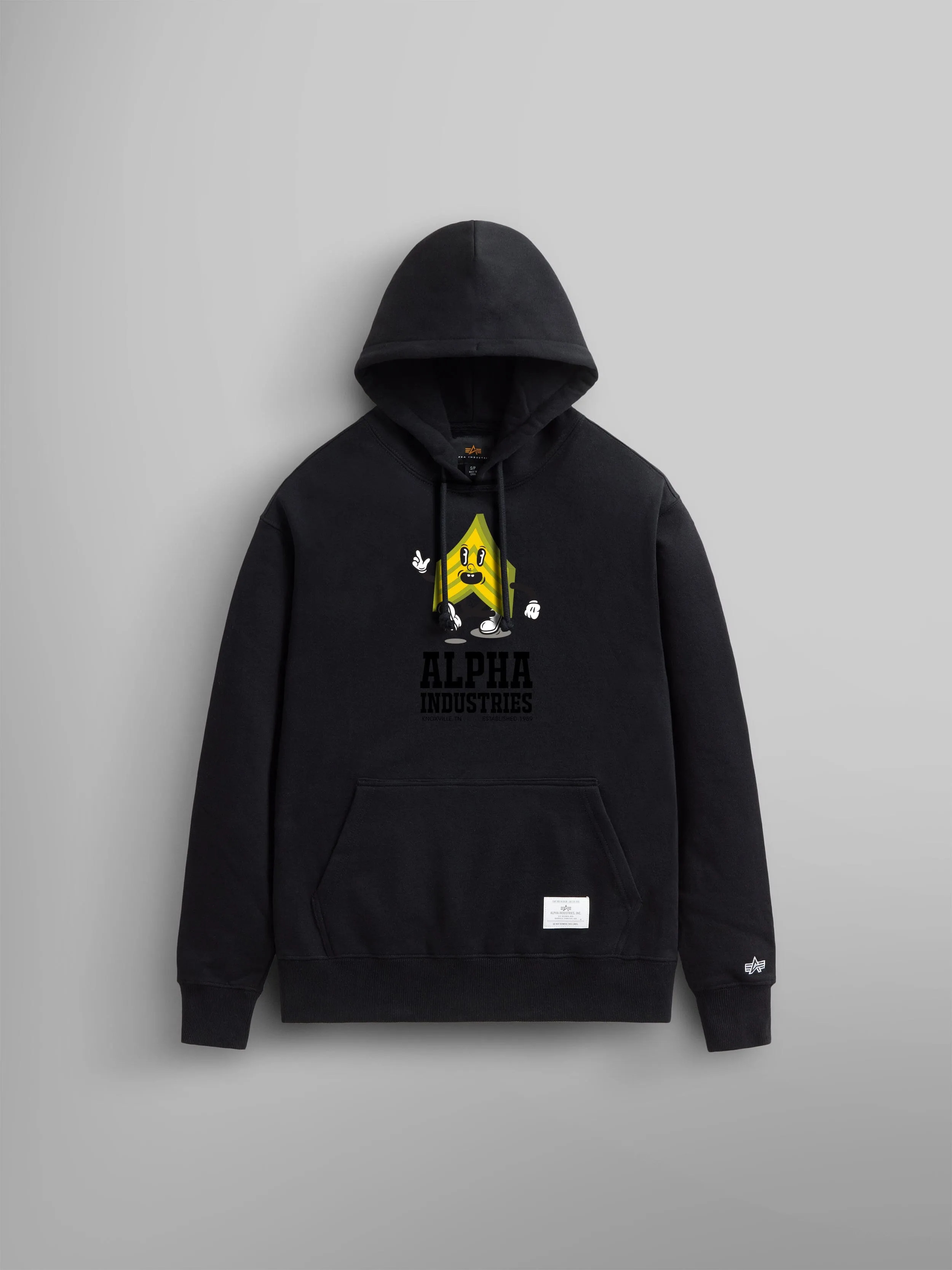 ALPHA BADGE HOODIE (BLACK) sold by Alpha Industries