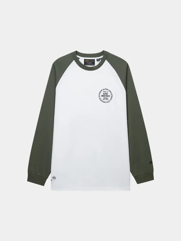 UNFRM LONG-SLEEVED RAGLAN T-SHIRT (GREEN, BLACK) made by Alpha Industries