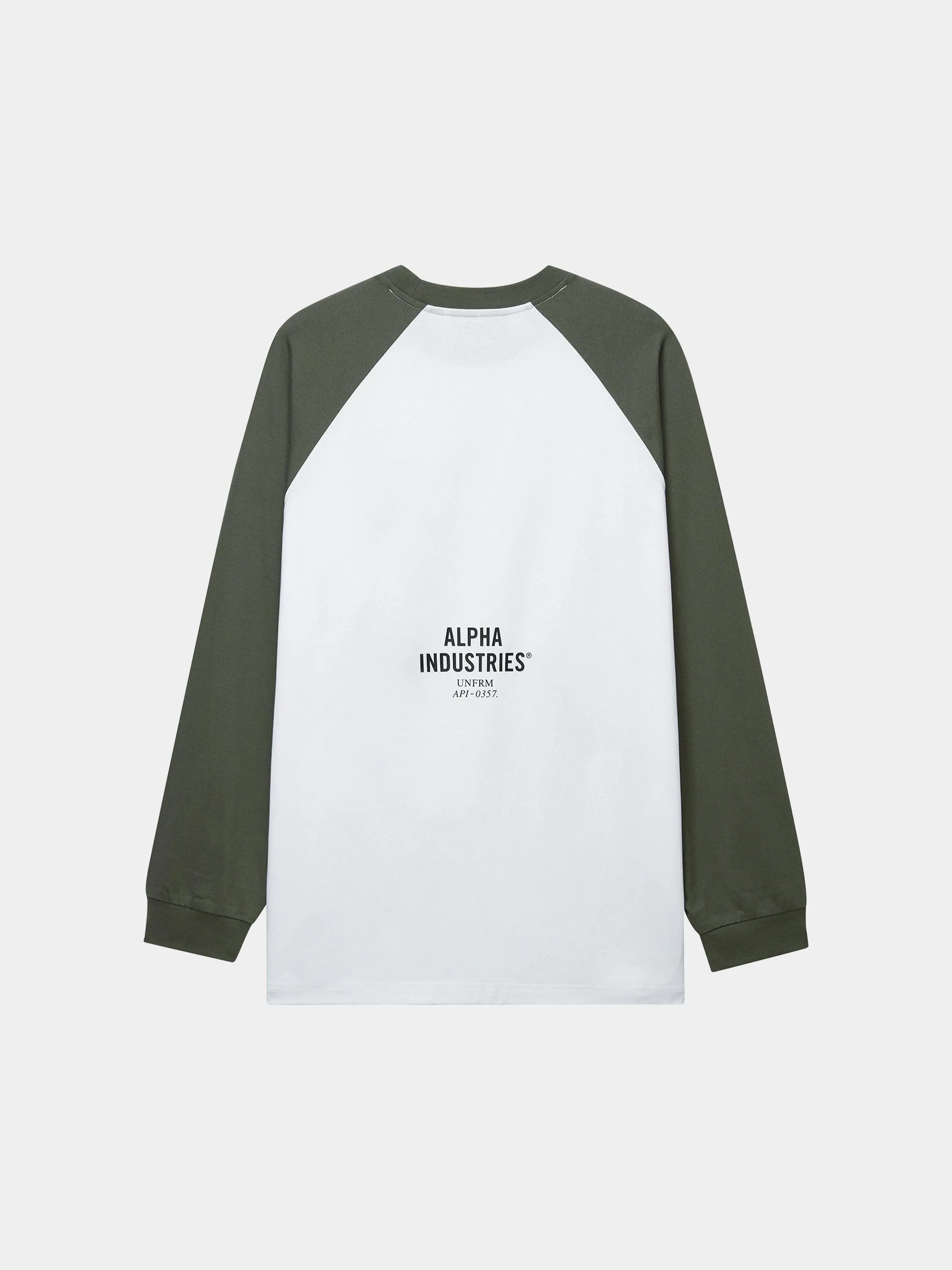 UNFRM LONG-SLEEVED RAGLAN T-SHIRT (GREEN, BLACK) sold by Alpha Industries product image thumbnail 4