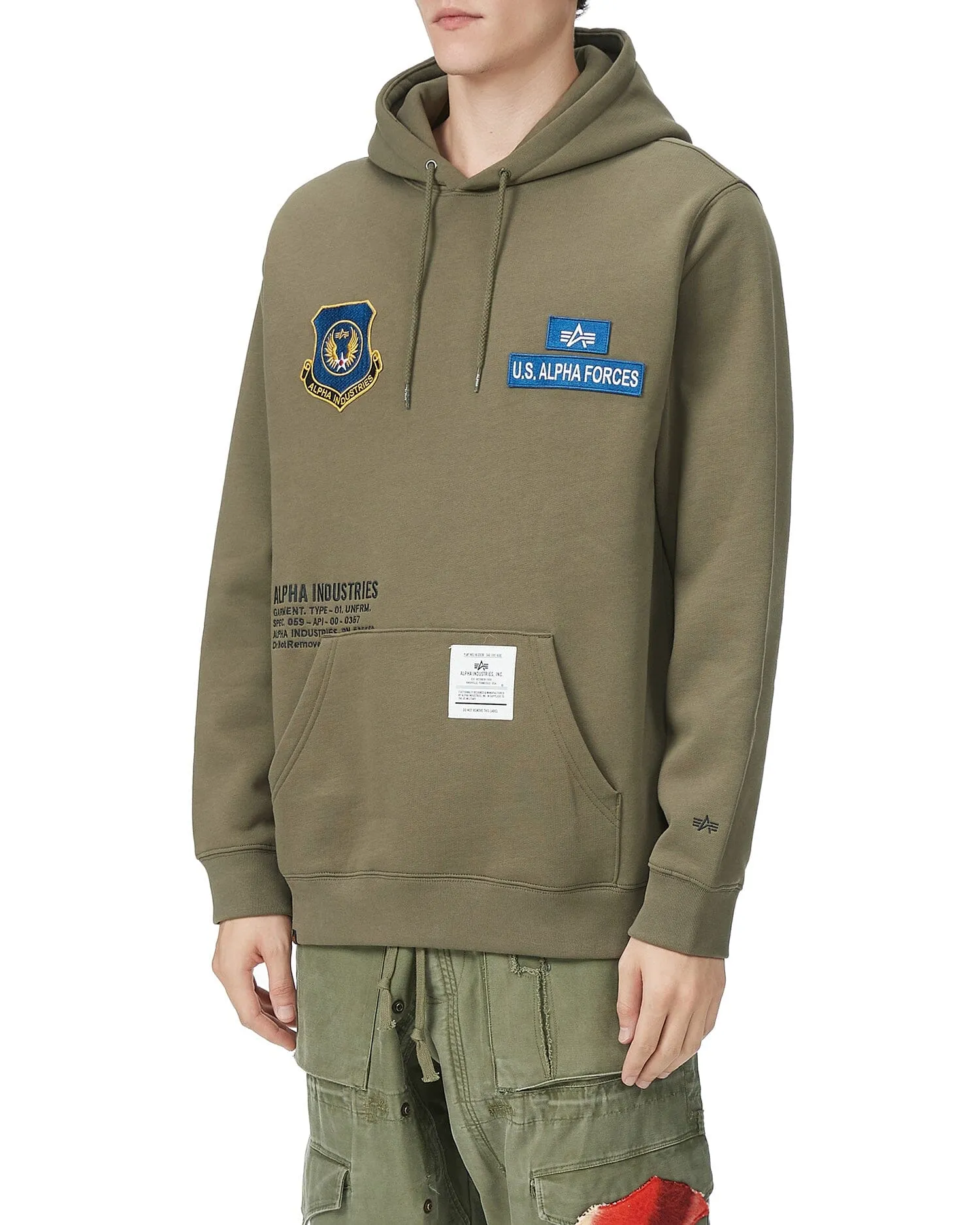U.S. ALPHA FORCES BADGE HOODIE sold by Alpha Industries product image thumbnail 3