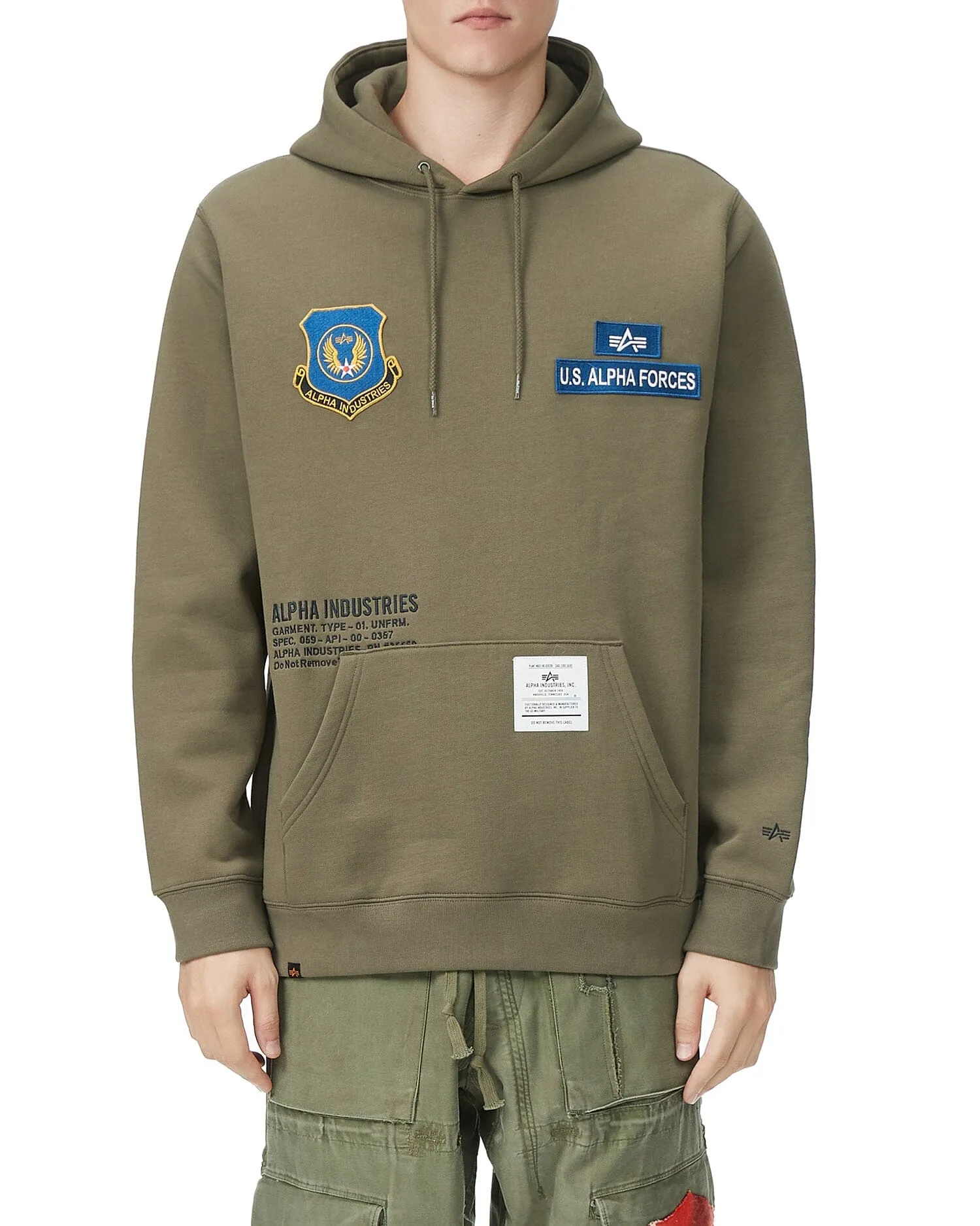 U.S. ALPHA FORCES BADGE HOODIE sold by Alpha Industries product image thumbnail 2