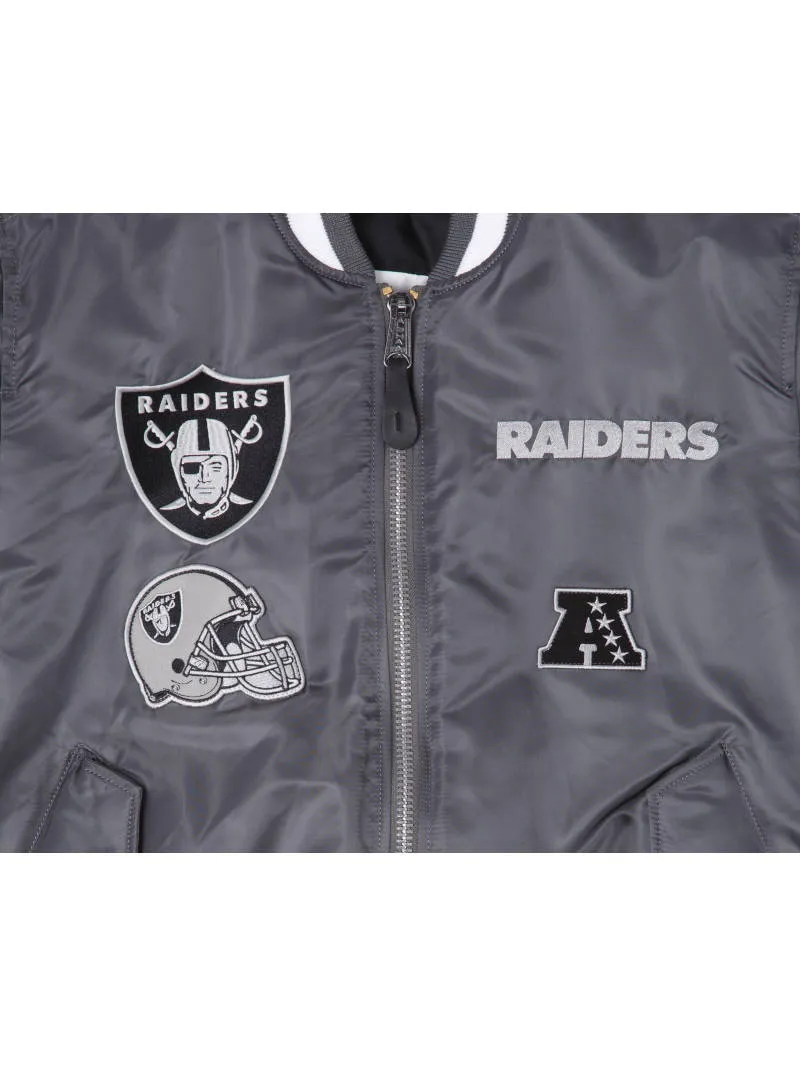 LAS VEGAS RAIDERS X ALPHA X NEW ERA MA-1 BOMBER JACKET sold by Alpha Industries product image thumbnail 3
